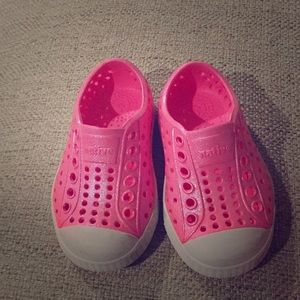 Pink Native toddler slip on shoes